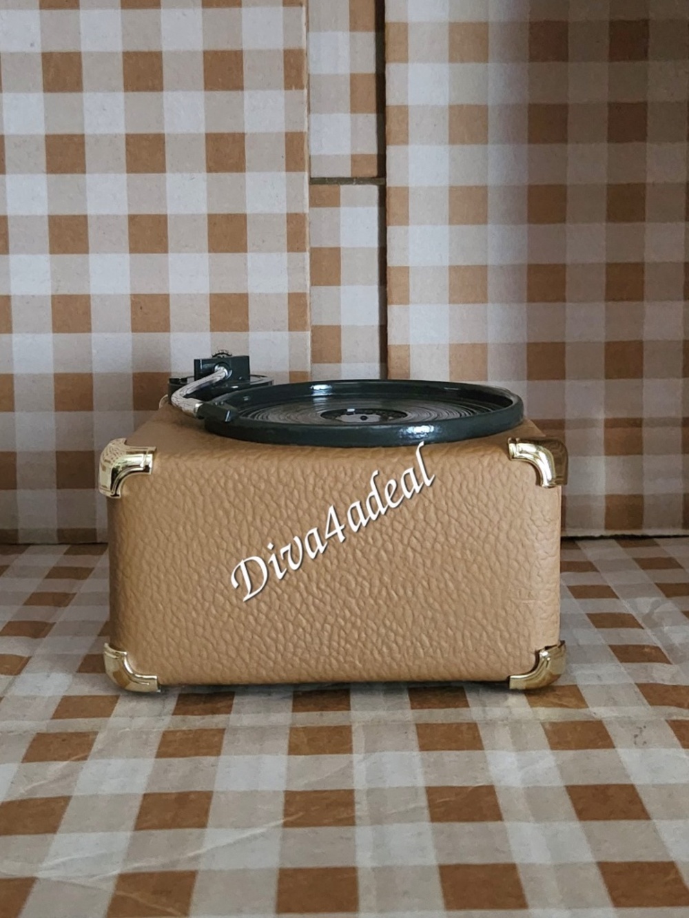 New! Bath & Body Works VINTAGE RECORD PLAYER 3-Wick Candle Holder - Picture 5 of 7